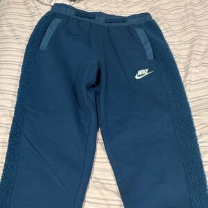 Nike Kids Teal Joggers with Fleece Sides